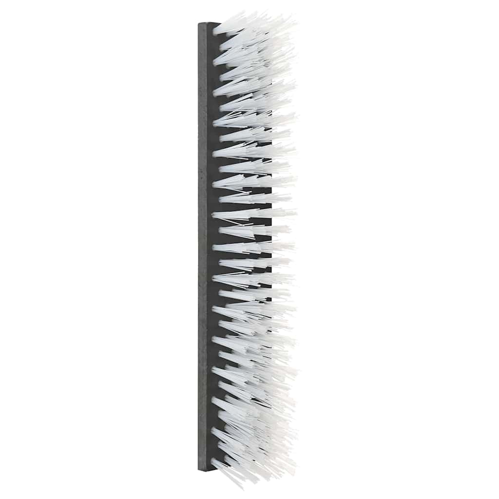 Spazzole per bestiame Vidaxl bianco e nero 50 x 10 x 6,5 cm in plastica e acciaio