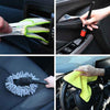 Set di spazzole per auto Vidaxxl in polyrattan multicolore
