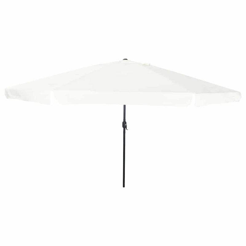 Vidaxl tuinparasol zand 395 x 395 x 245 cm polyester en staal