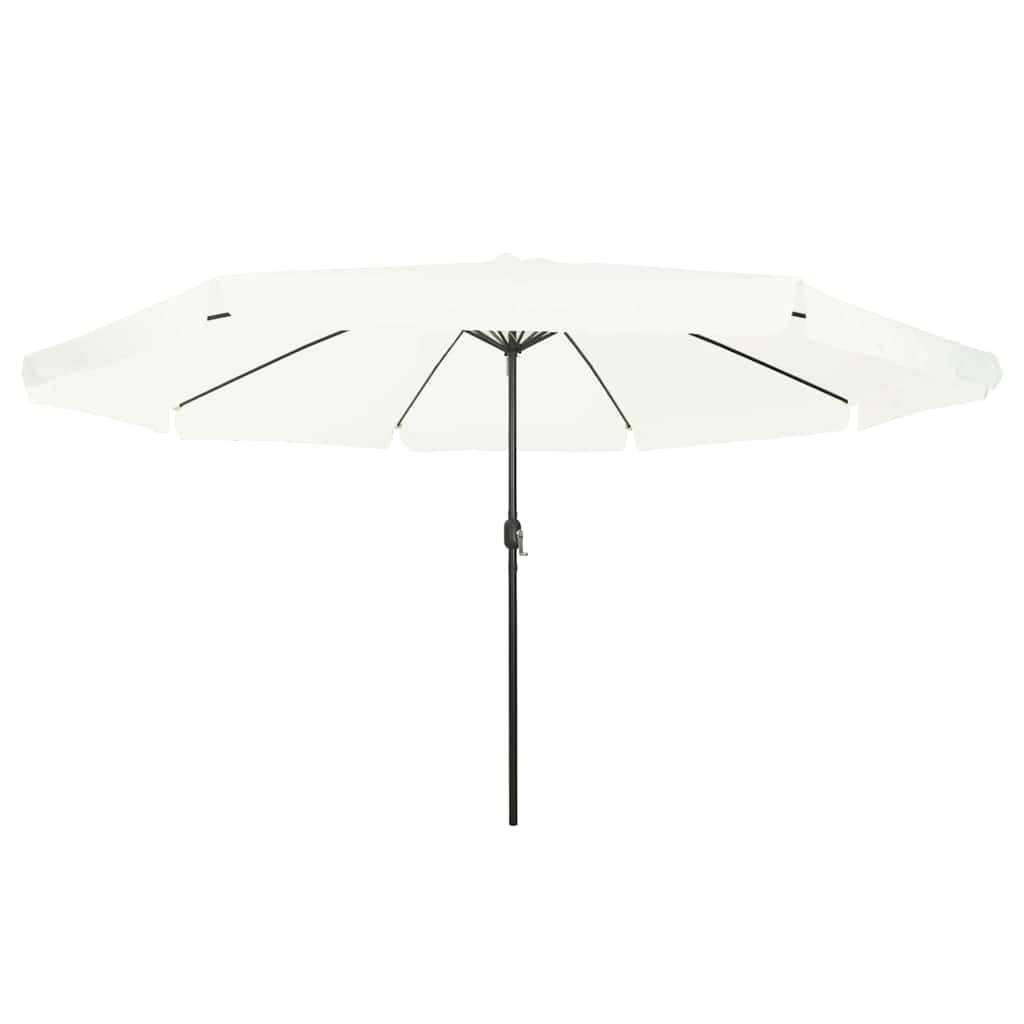 Vidaxl tuinparasol zand 395 x 395 x 245 cm polyester en staal
