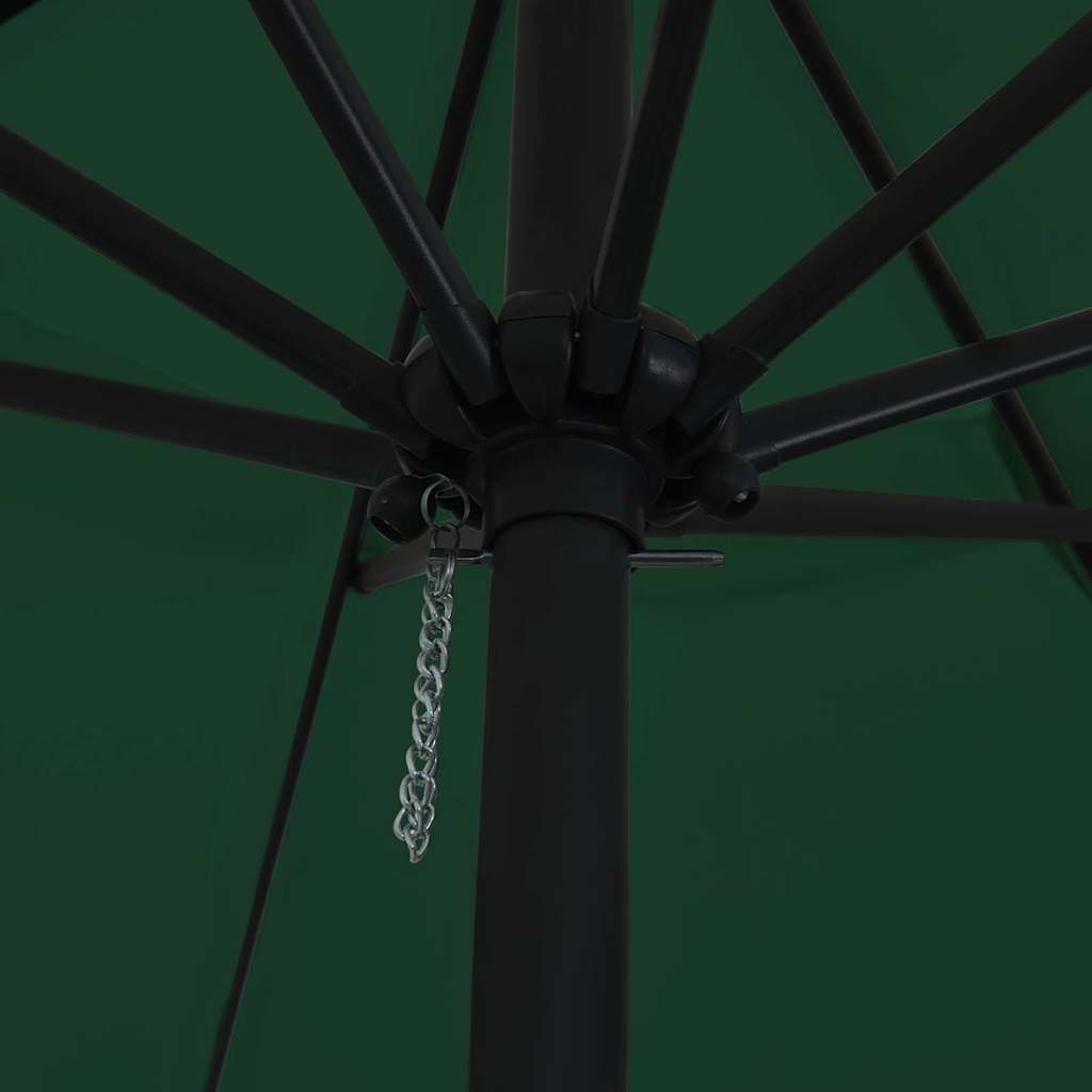 Vidaxl tuinparasol groen 395 x 395 x 245 cm polyester en staal