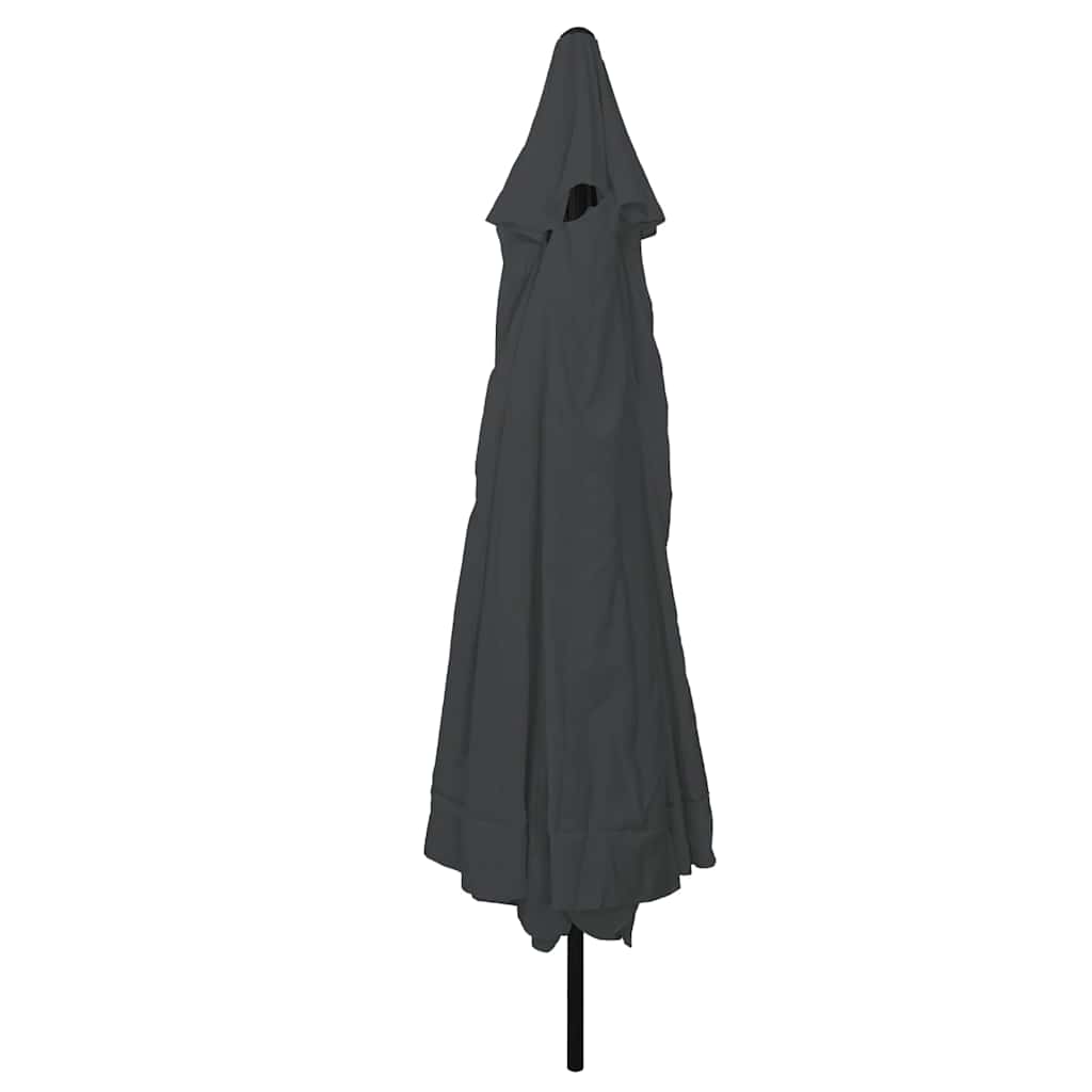 Ombrellone da giardino Vidaxxl antracite 395 x 395 x 245 cm poliestere e acciaio