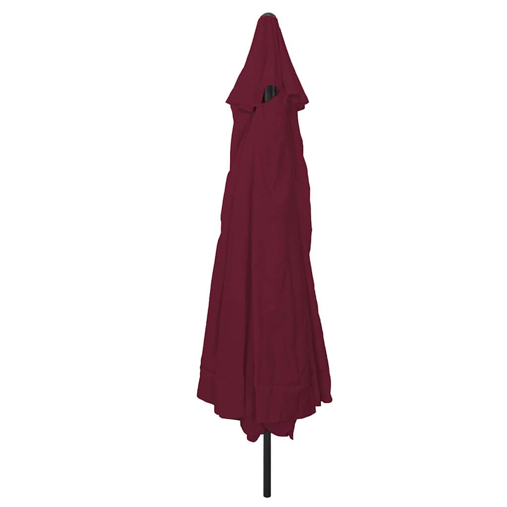 Vidaxl tuinparasol bordeaux rood 395 x 395 x 245 cm polyester en staal