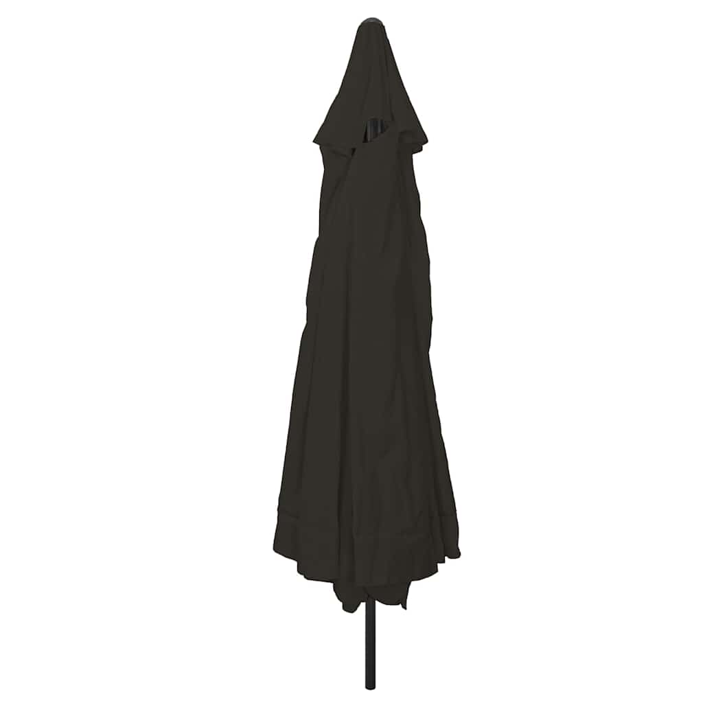 VidaXL sombrilla de jardín negra 395 x 395 x 245 cm poliéster y acero