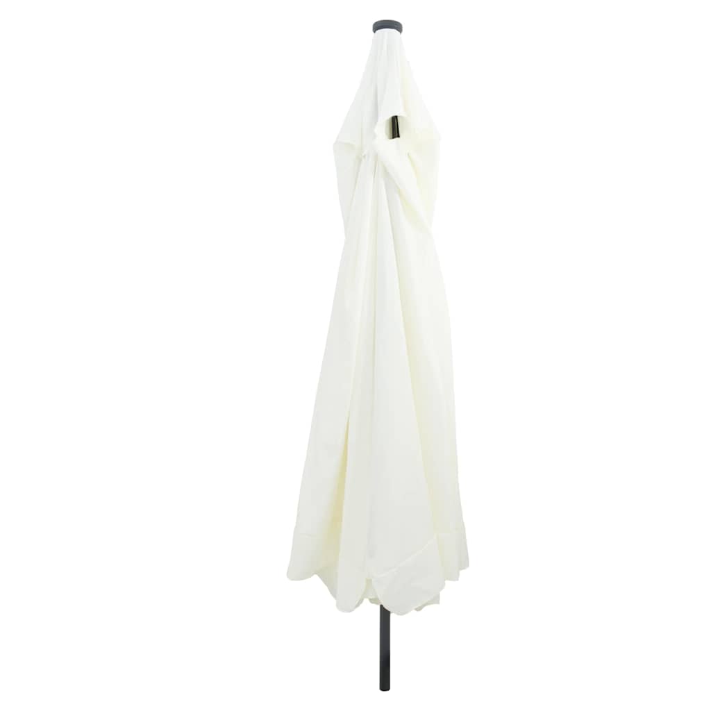 Ombrellone da giardino Vidaxl sabbia e antracite 395 x 395 x 245 cm in poliestere