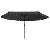Ombrellone da giardino Vidaxl antracite 395 x 395 x 245 cm in poliestere