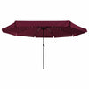 Vidaxl tuinparasol bordeaux rood 395 x 395 x 245 cm polyester