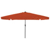 Ombrellone da giardino Vidaxxl terracotta 395 x 395 x 245 cm poliestere
