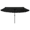 Vidaxl tuinparasol zwart 395 x 395 x 245 cm polyester