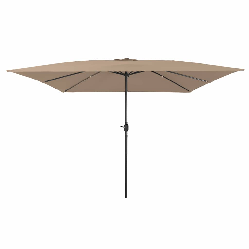 Vidaxx sombrilla de jardín gris topo 295 x 295 x 245 cm poliéster y acero