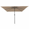 Vidaxx sombrilla de jardín gris topo 295 x 295 x 245 cm poliéster y acero