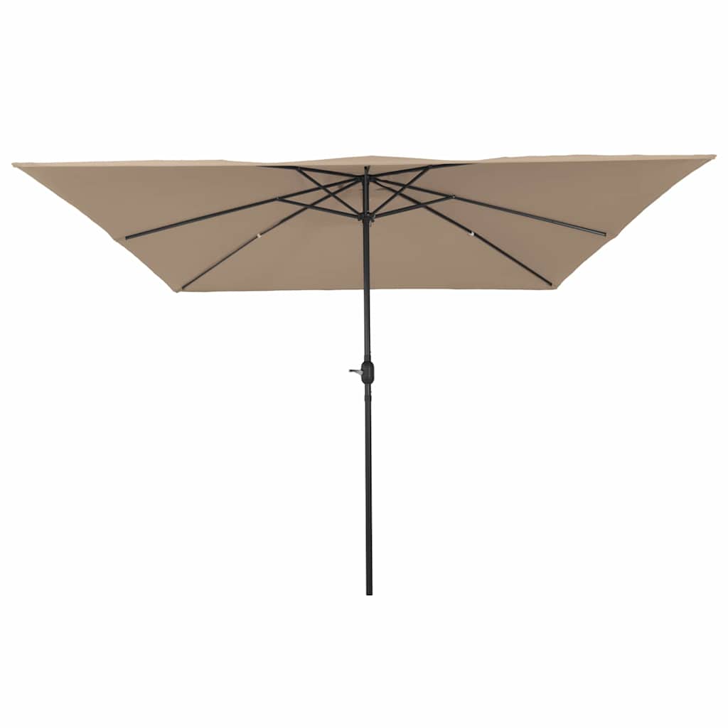 Vidaxx sombrilla de jardín gris topo 295 x 295 x 245 cm poliéster y acero
