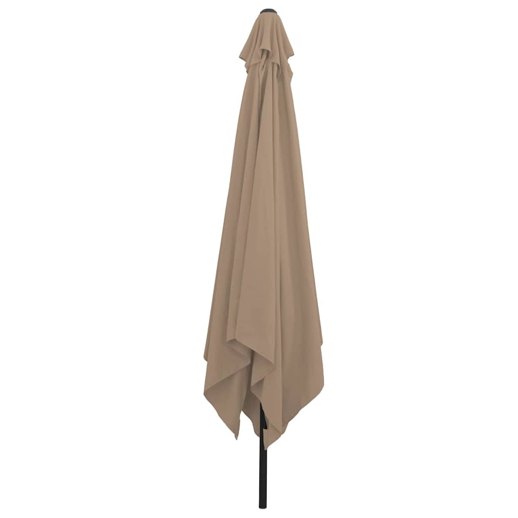 Vidaxx sombrilla de jardín gris topo 295 x 295 x 245 cm poliéster y acero