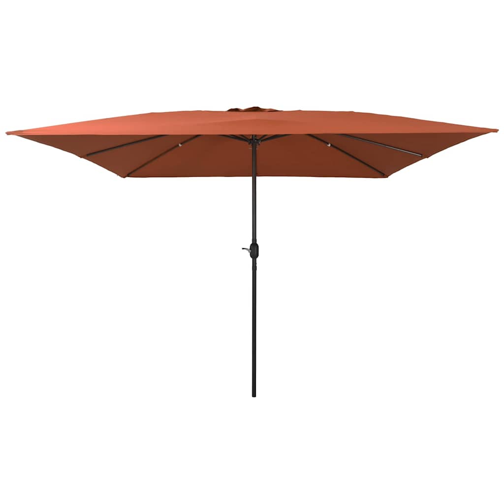 Ombrellone da giardino Vidaxxl terracotta 295 x 295 x 245 cm poliestere e acciaio