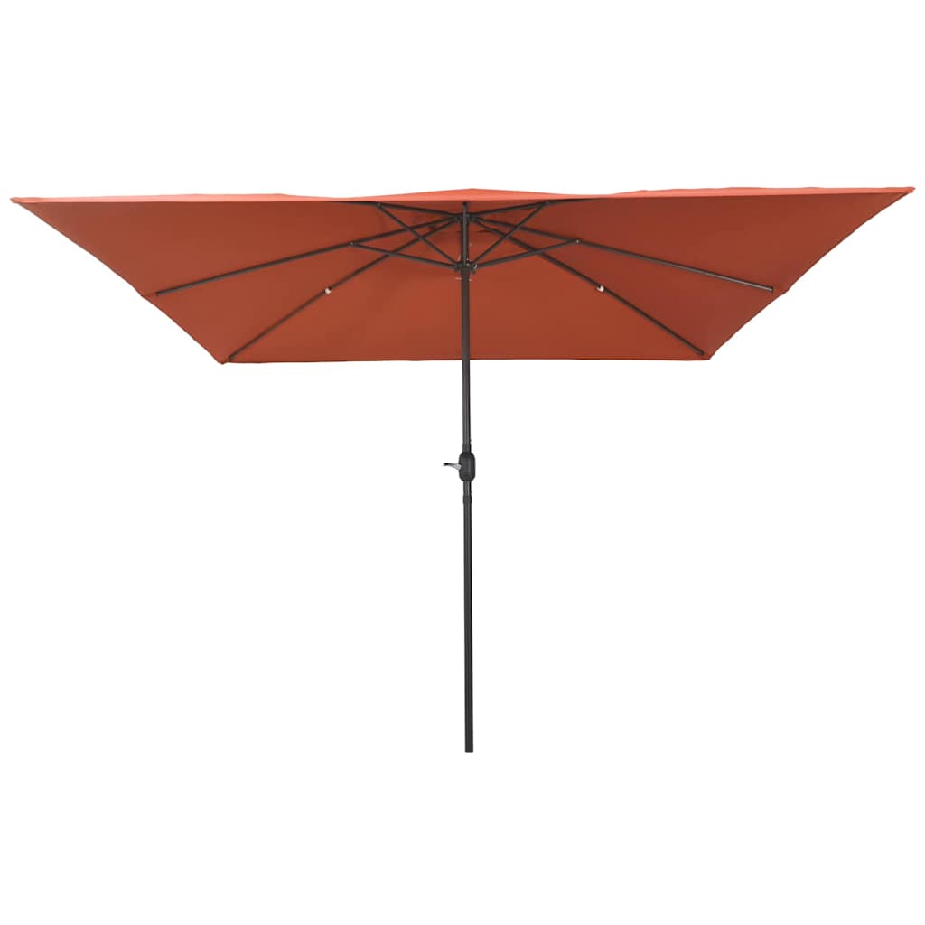 Ombrellone da giardino Vidaxxl terracotta 295 x 295 x 245 cm poliestere e acciaio
