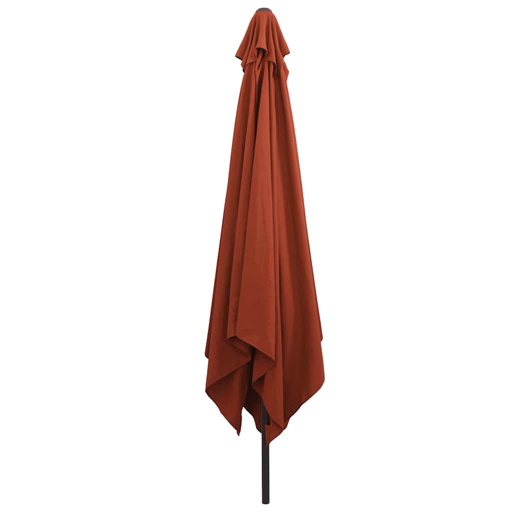 Ombrellone da giardino Vidaxxl terracotta 295 x 295 x 245 cm poliestere e acciaio