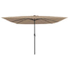 Ombrellone da giardino Vidaxx tortora 295 x 295 x 245 cm poliestere e acciaio