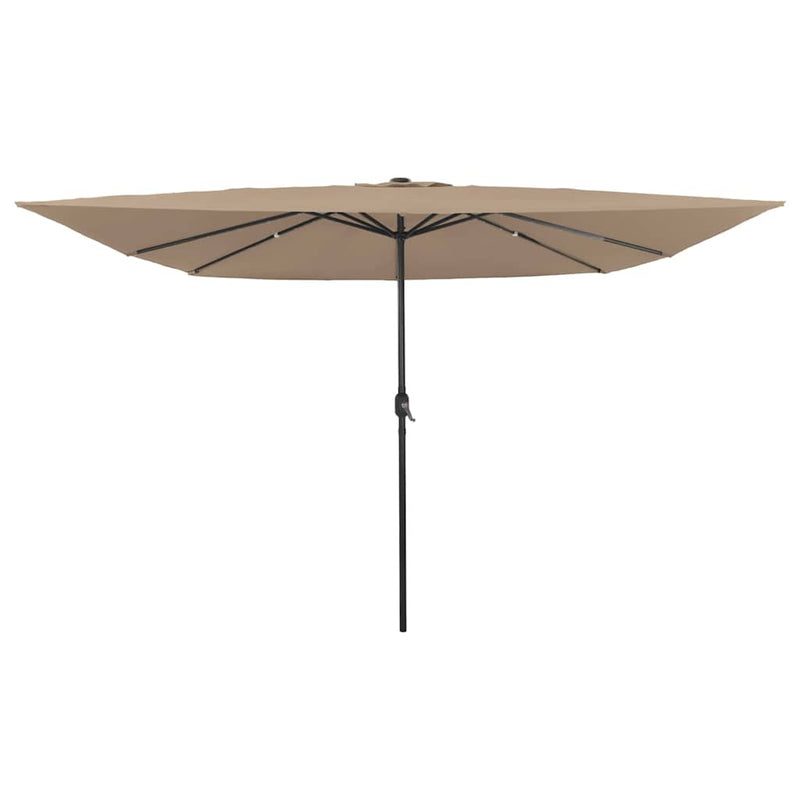 Vidaxl tuinparasol taupe 295 x 295 x 245 cm polyester en staal