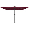 Vidaxxl sombrilla de jardín rojo burdeos 295 x 295 x 245 cm poliéster y acero