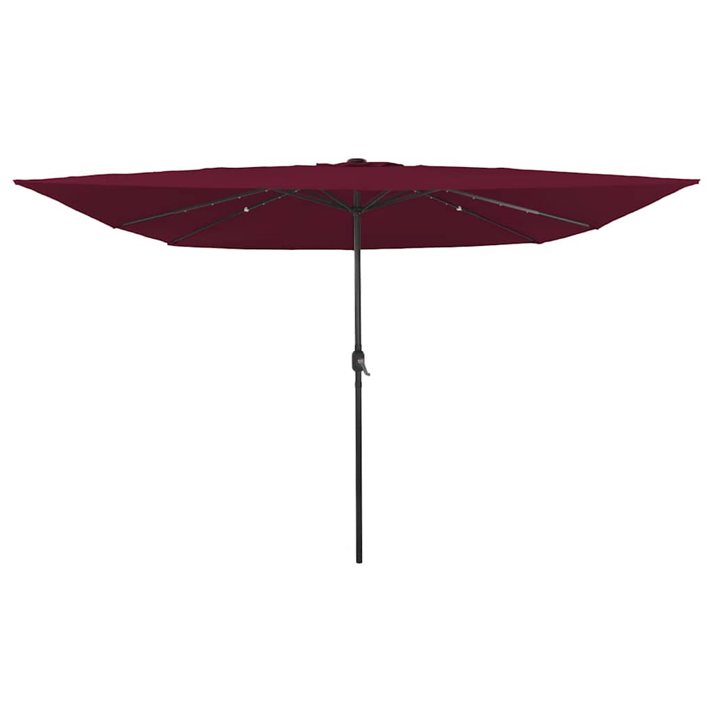 Vidaxxl sombrilla de jardín rojo burdeos 295 x 295 x 245 cm poliéster y acero