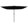 Vidaxl tuinparasol zwart 295 x 295 x 245 cm polyester en staal