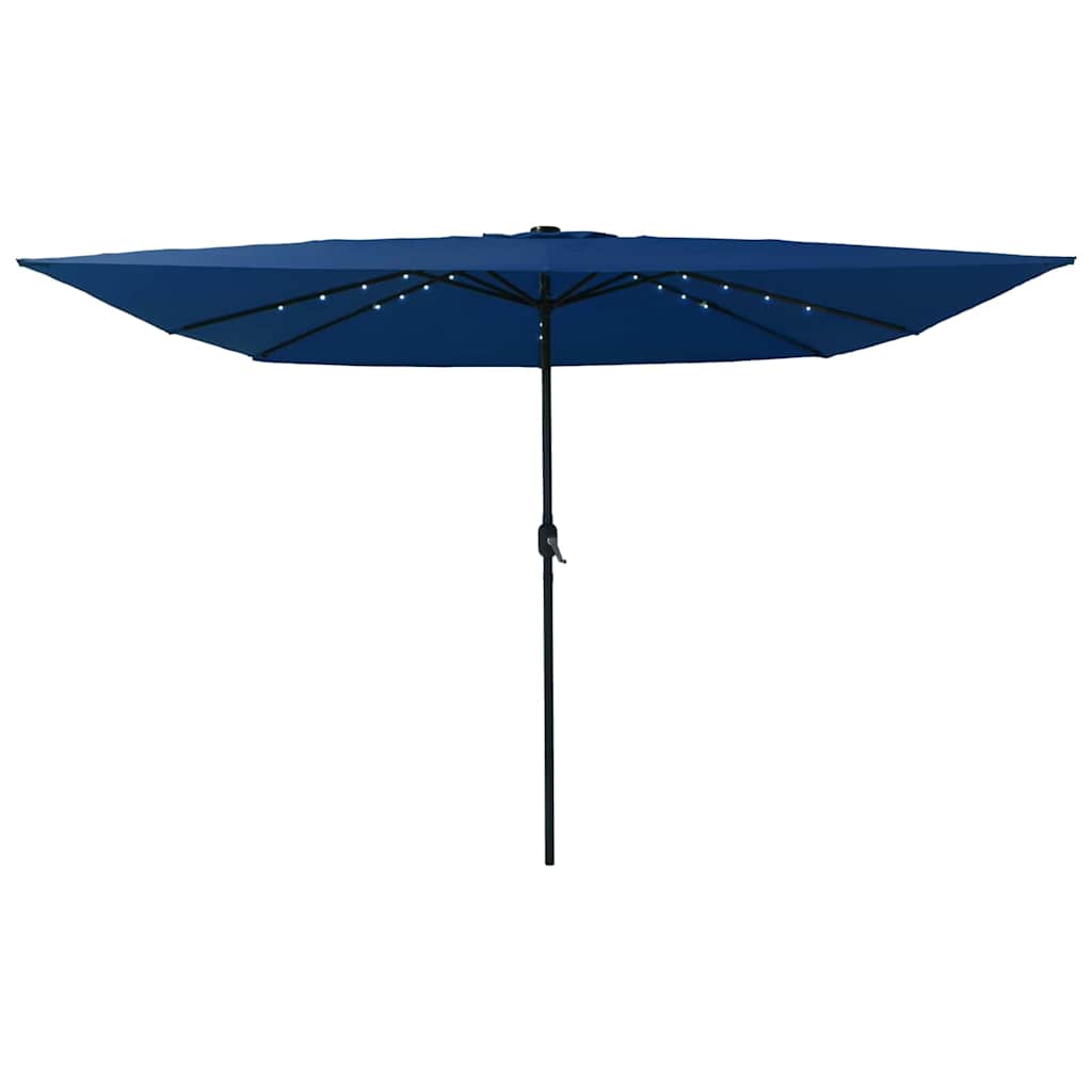 Ombrellone da giardino Vidaxxl azzurro 295 x 295 x 245 cm poliestere e acciaio