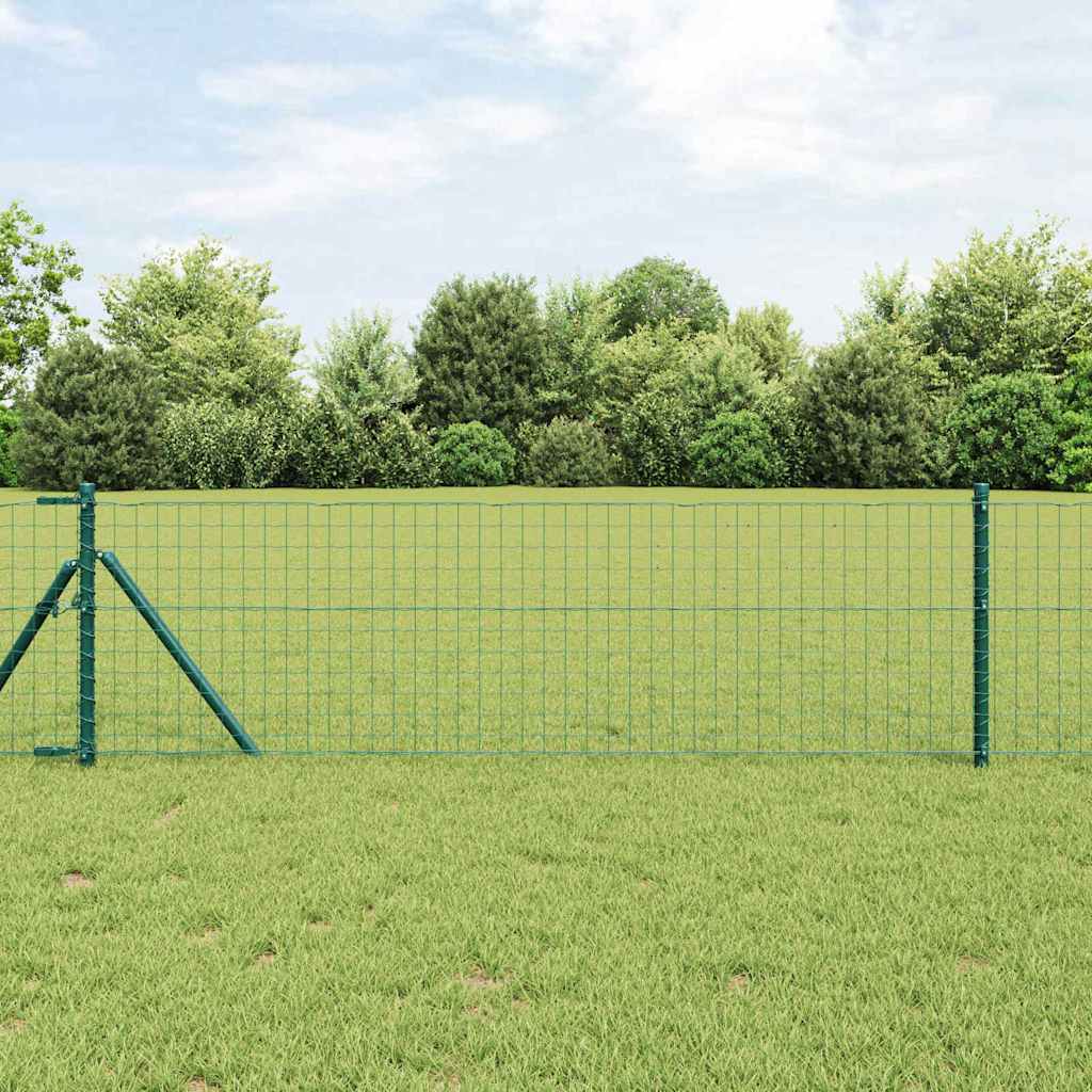 Vidaxl euro hek groen 0,6 x 10 m pvc-gecoat ijzer