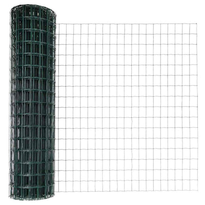 Vidaxl euro hek groen 1,4 x 10 m pvc-gecoat ijzer