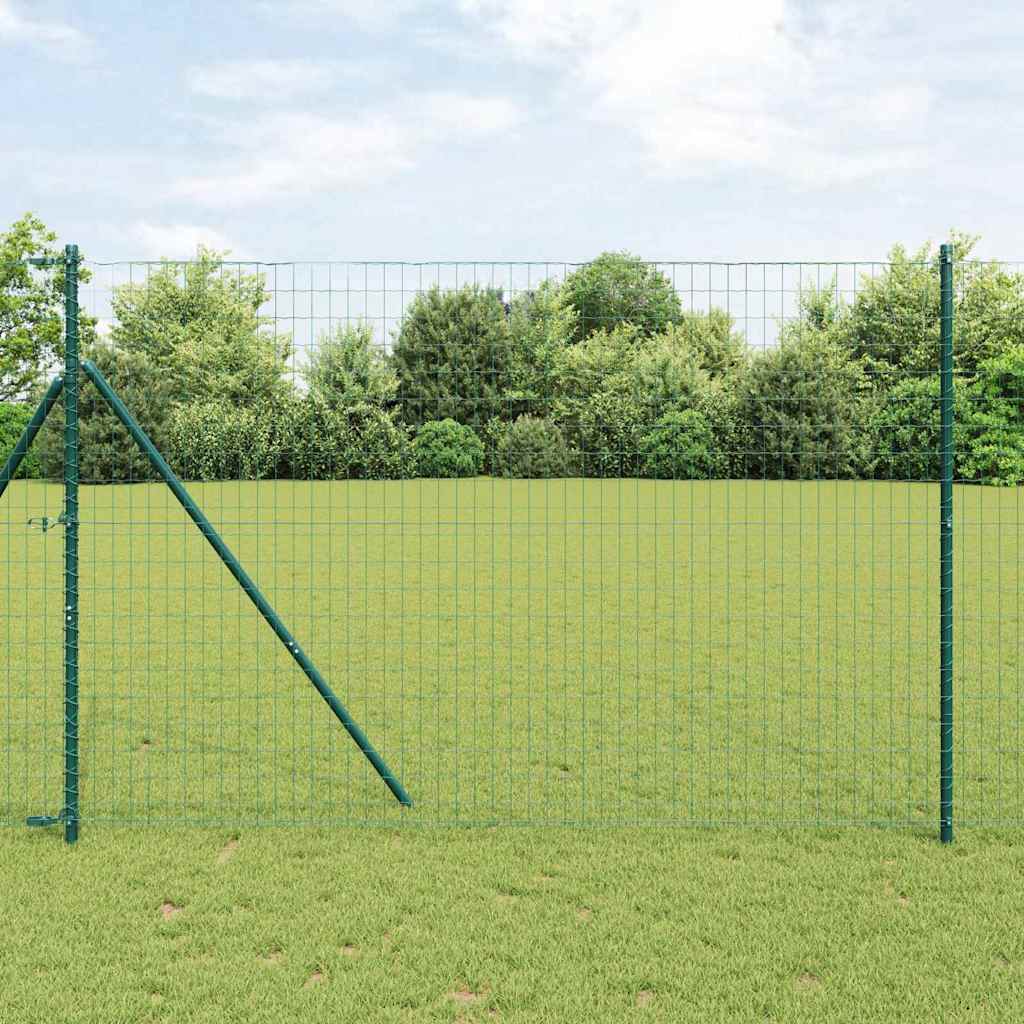 Vidaxl euro hek groen 1,6 x 10 m pvc-gecoat ijzer