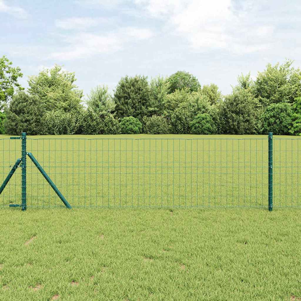 Vidaxl euro hek groen 0,4 x 10 m pvc-gecoat ijzer