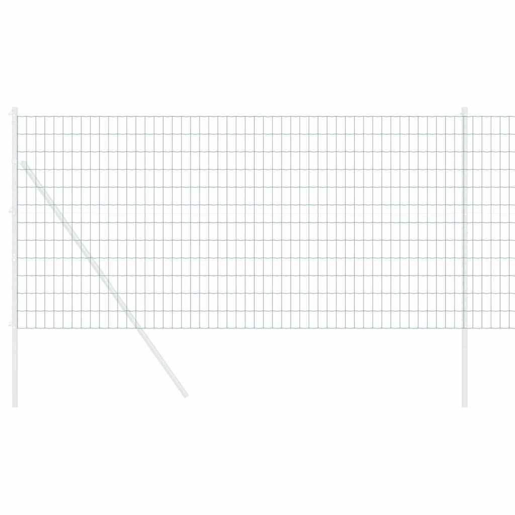 Vidaxl euro hek groen 0,4 x 10 m pvc-gecoat ijzer
