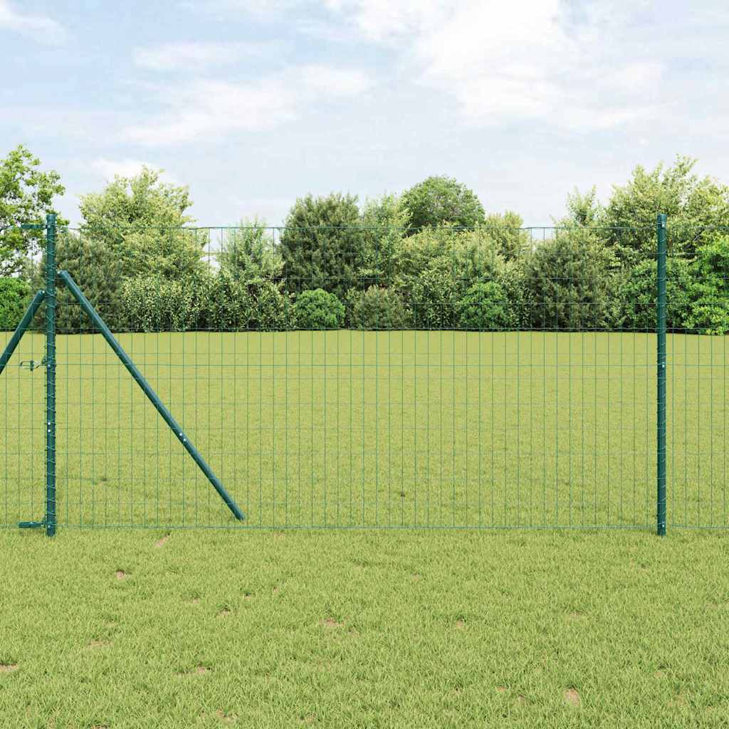 Vidaxl euro hek groen 1,4 x 10 m pvc-gecoat ijzer