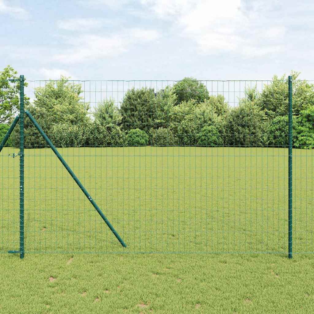 Vidaxl euro hek groen 1,5 x 10 m pvc-gecoat ijzer