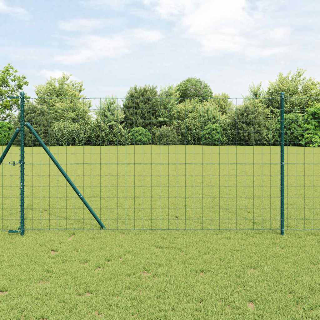 Vidaxl euro hek groen 1,2 x 10 m pvc-gecoat ijzer