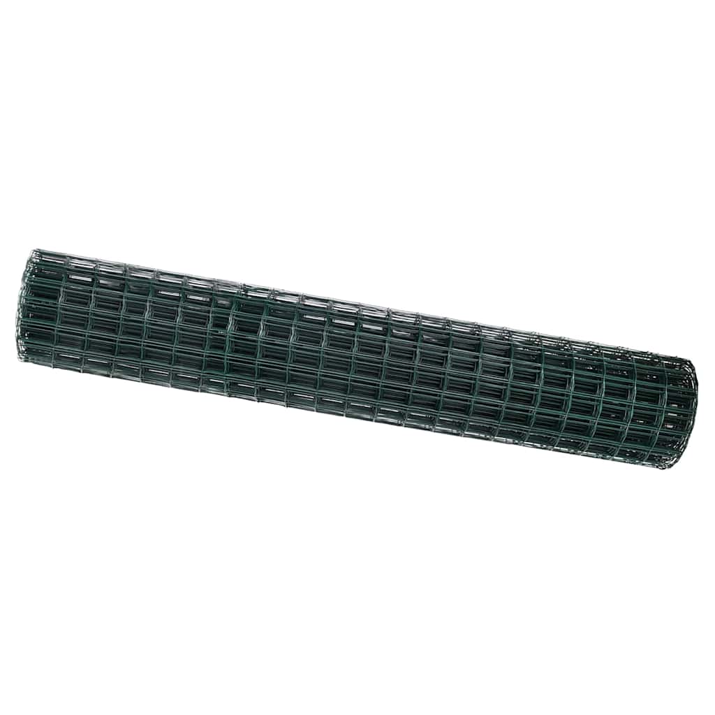 Vidaxl euro hek groen 1,5 x 10 m pvc-gecoat ijzer