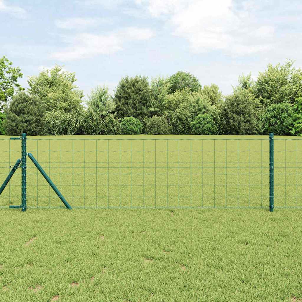 Vidaxl euro hek groen 0,6 x 10 m pvc-gecoat ijzer