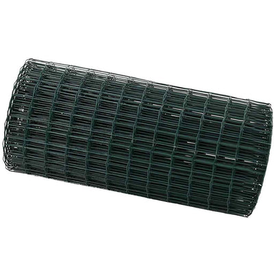 Vidaxl euro hek groen 0,6 x 10 m pvc-gecoat ijzer