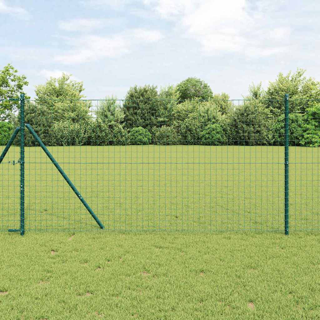 Vidaxl euro hek groen 1 x 25 m pvc-gecoat ijzer