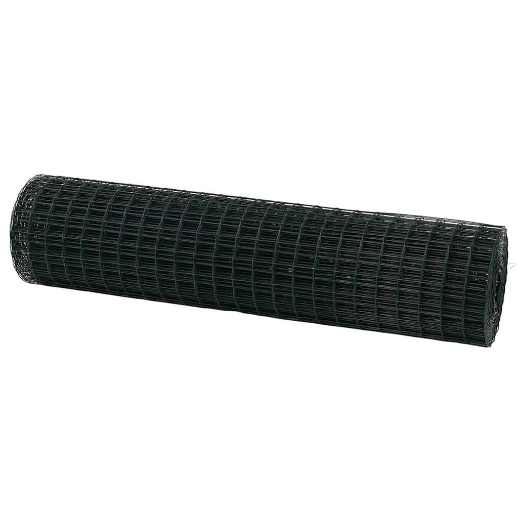 Vidaxl euro hek groen 1 x 25 m pvc-gecoat ijzer