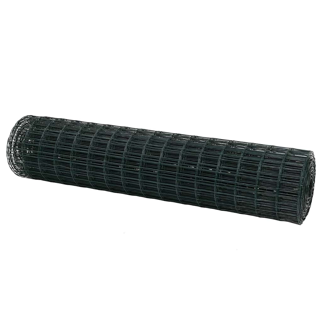 Vidaxl euro hek groen 1 x 25 m pvc-gecoat ijzer