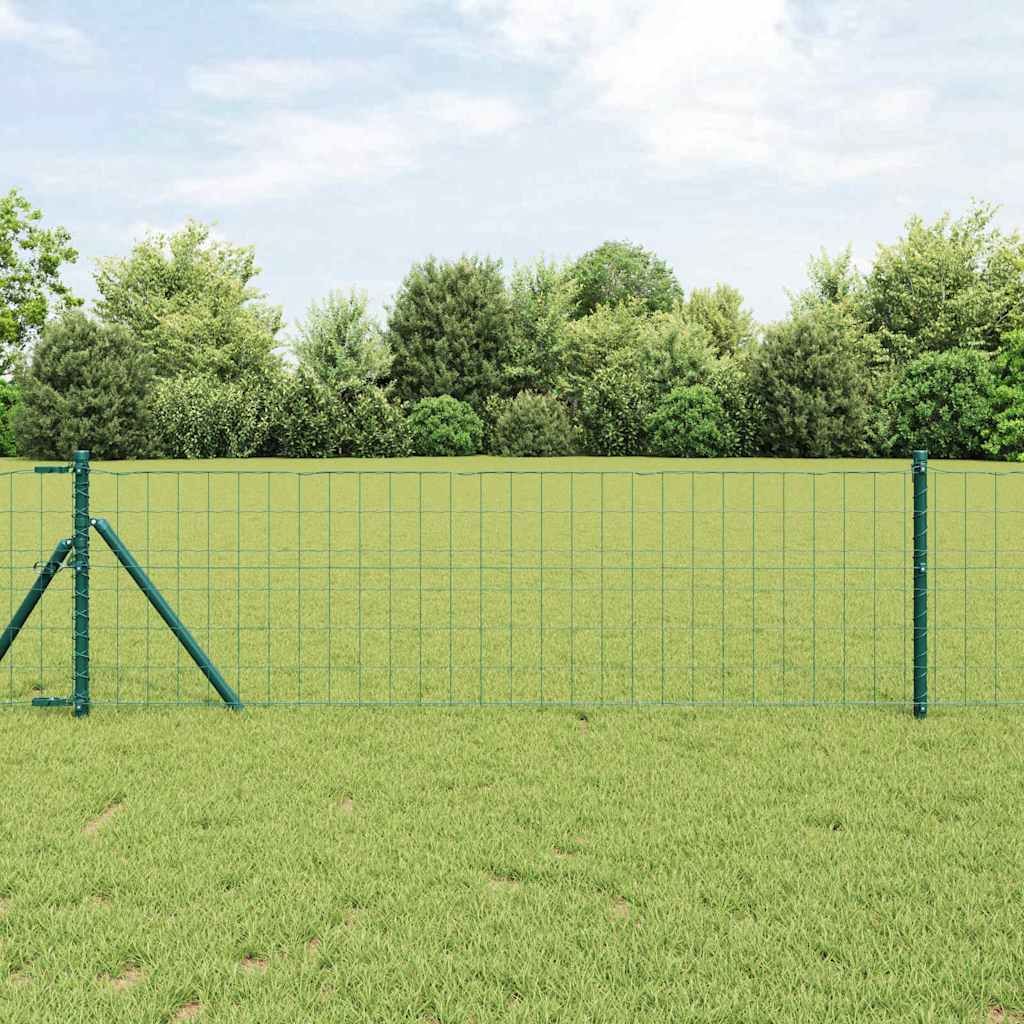 Vidaxl euro hek groen 0.4 x 25 m pvc-gecoat ijzer