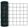 Vidaxx euro valla verde 0,6 x 25 m hierro recubierto de PVC