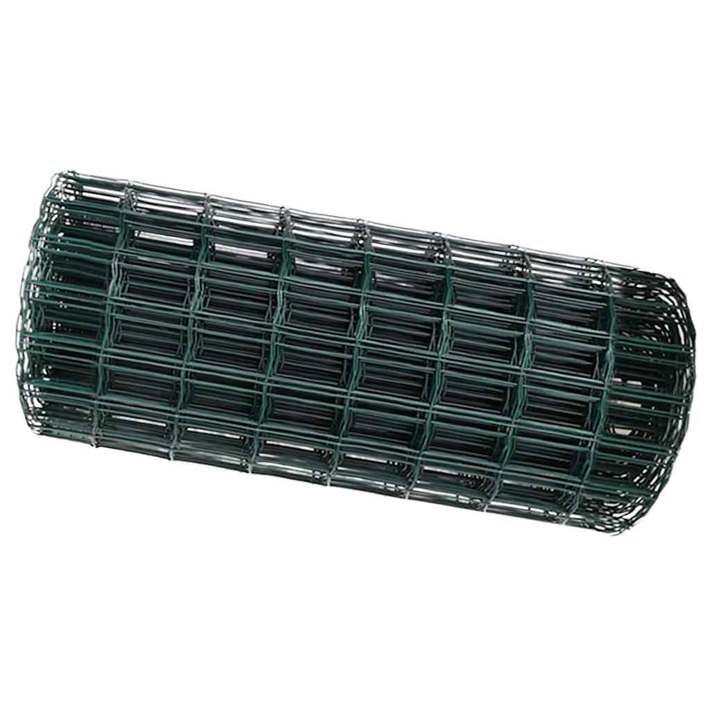 Vidaxl euro hek groen 0,4 x 50 m pvc-gecoat ijzer