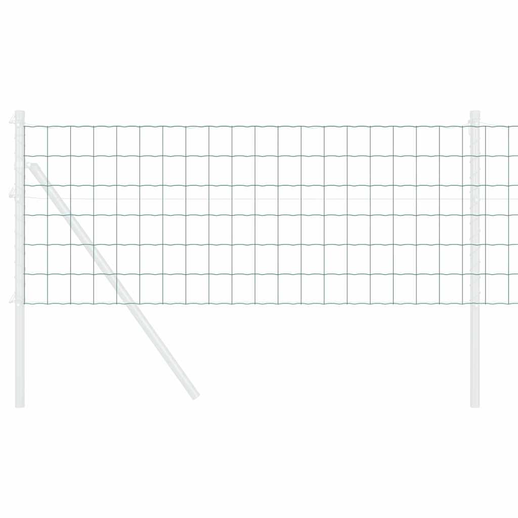 Vidaxx euro valla verde 0,4 x 50 m hierro recubierto de PVC