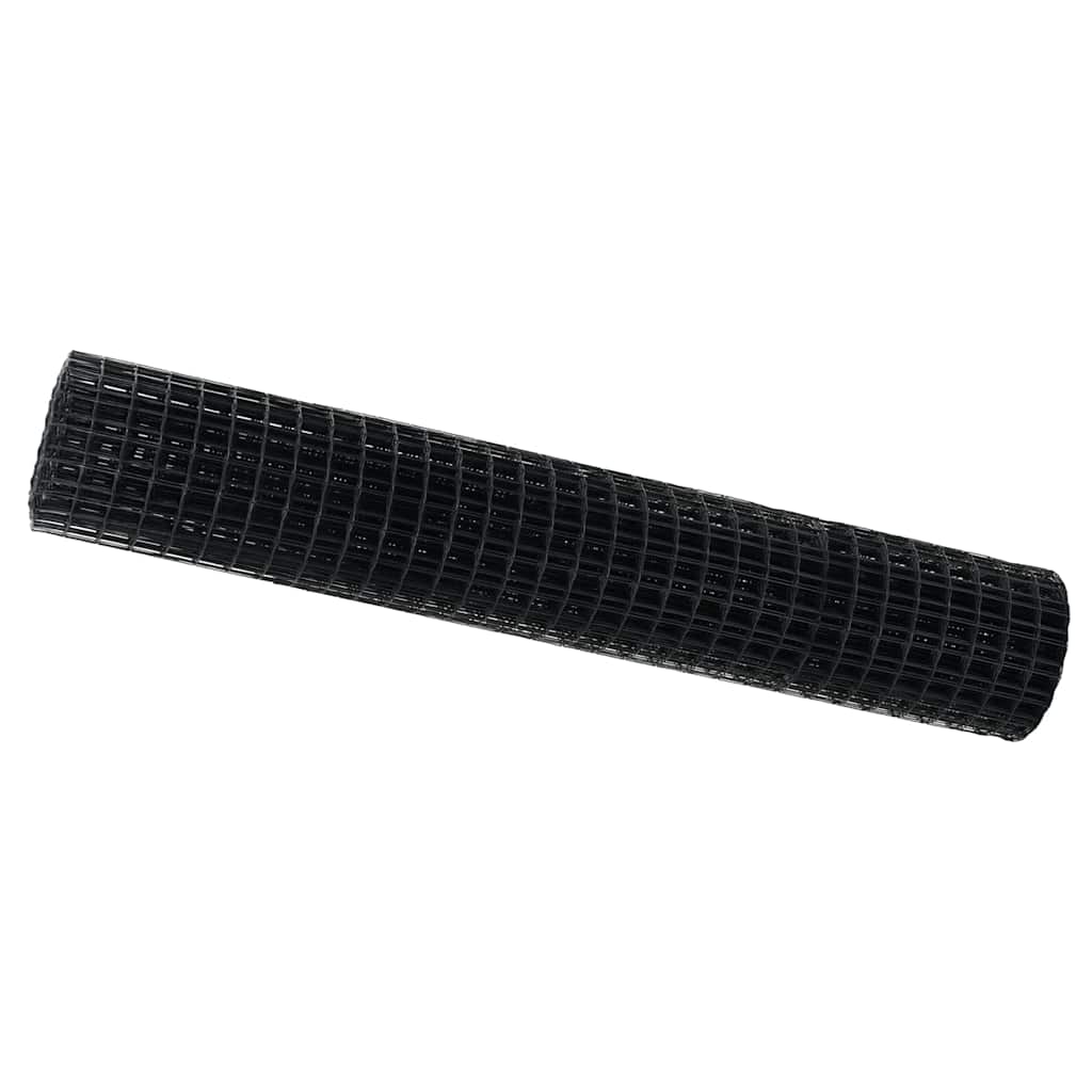 Vidaxx euro valla gris 1,5 x 10 m hierro recubierto de PVC