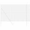 Vidaxx euro valla gris 1,5 x 10 m hierro recubierto de PVC