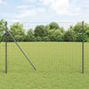 Recinzione europea Vidaxx grigia 1,6 x 10 m in ferro rivestito in PVC