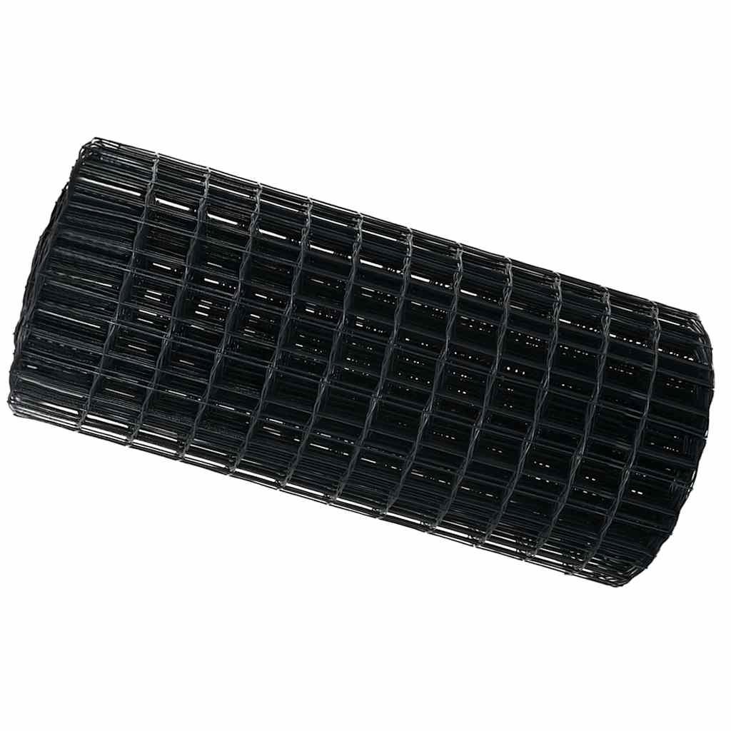 Vidaxl euro hek grijs 0,6 x 25 m pvc-gecoat ijzer