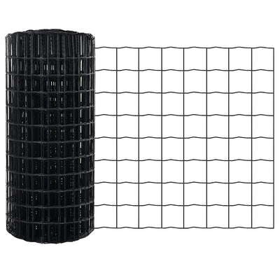 Recinzione europea Vidaxx grigia 0,8 x 25 m in ferro rivestito in PVC