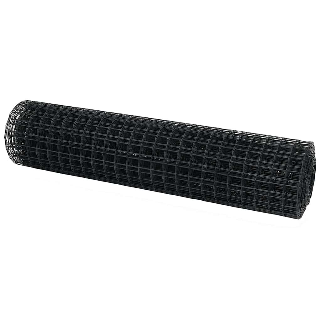 Vidaxl euro hek grijs 1 x 25 m pvc-gecoat ijzer